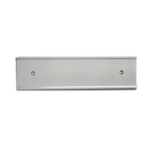NapTags Nap Tags Aluminum Nameplate Holder - Wall or Door - Silver 8"" x 2"" (1) - Image 1